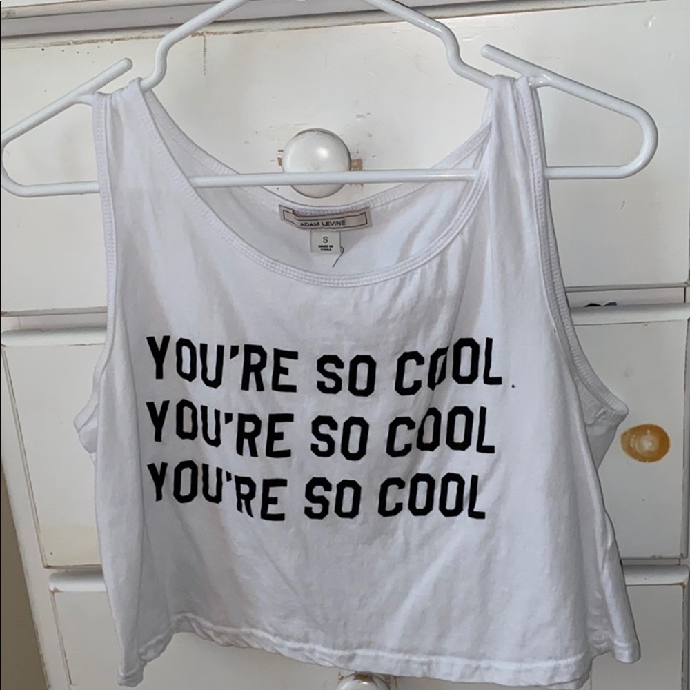 A crop top from the Adam Levine Collection